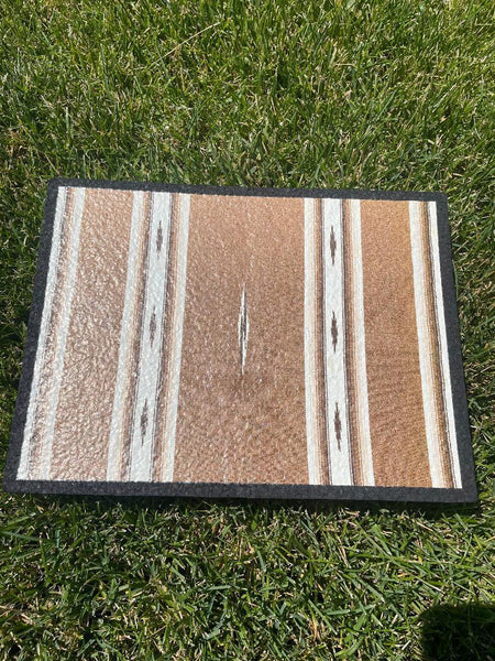 MoodMats Rug Mat – Southwestern Stripe (11" x 8")