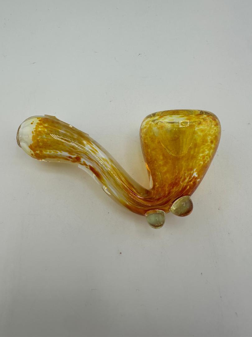 Elbow Tim Glass Dry Pipe - Fumed Frit Sherlock