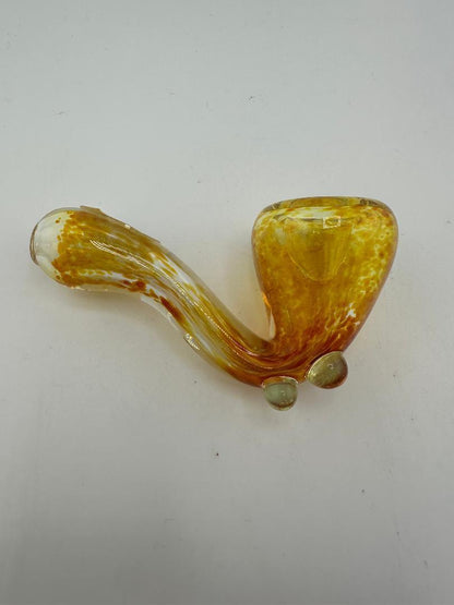 Elbow Tim Glass Dry Pipe - Fumed Frit Sherlock