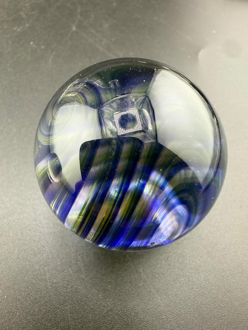 Brando Glass Marble -Large 37mm Clear Center Line Worked Outer