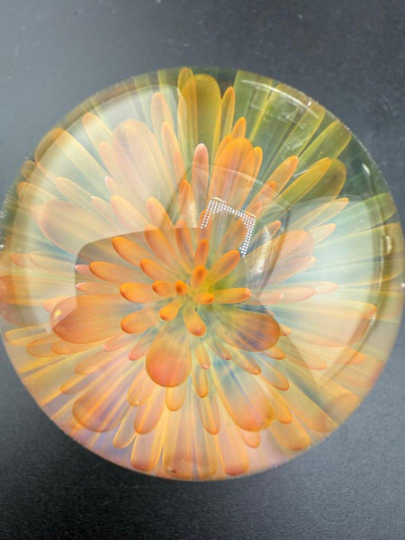 McDoogIe Glass Marble – 42mm Gold Fume Implosion