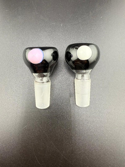 Highgrade Glass Single Color Black 14mm Bowl piece