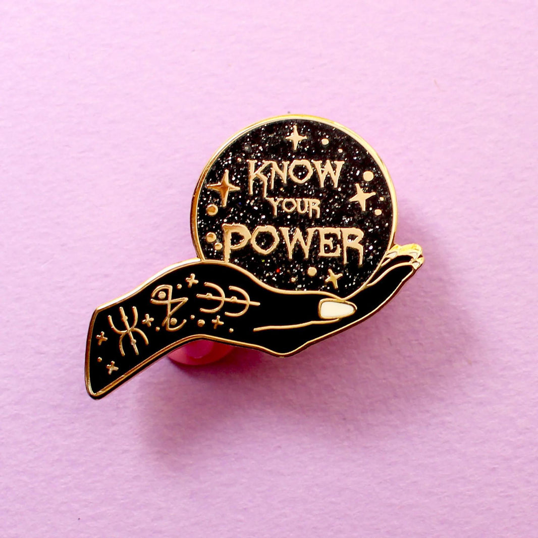Glitter Punk Know Your Power Enamel Pin