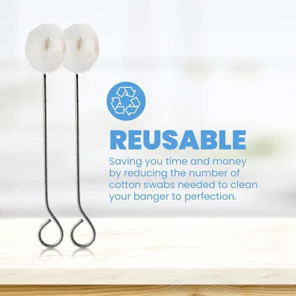 Bong Aid reusable banger brushes, designed to save money and reduce cotton swab use for cleaning bangers effectively.