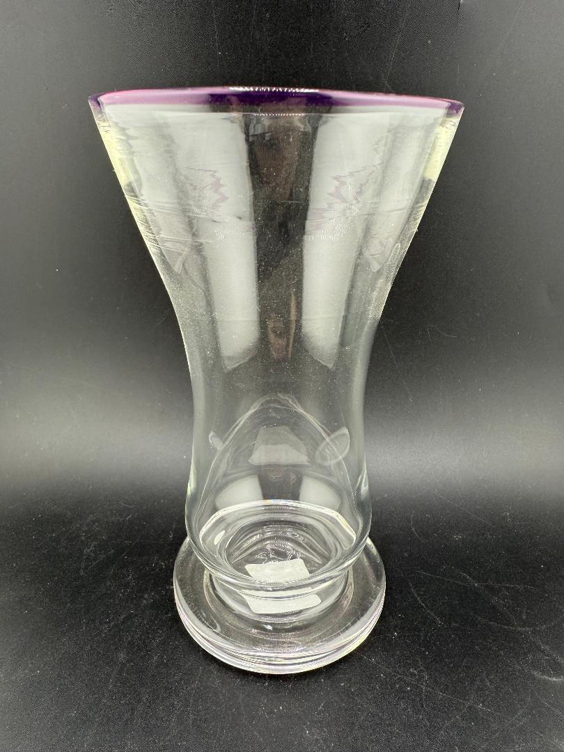 Mank Glass Cup / Pilsner- Purple Lip Wrap