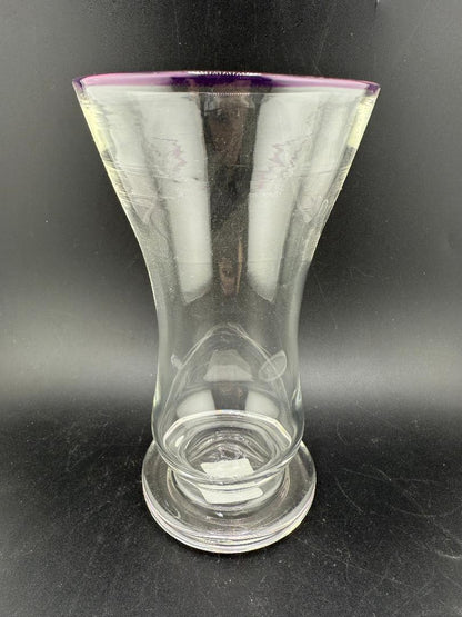 Mank Glass Cup / Pilsner- Purple Lip Wrap