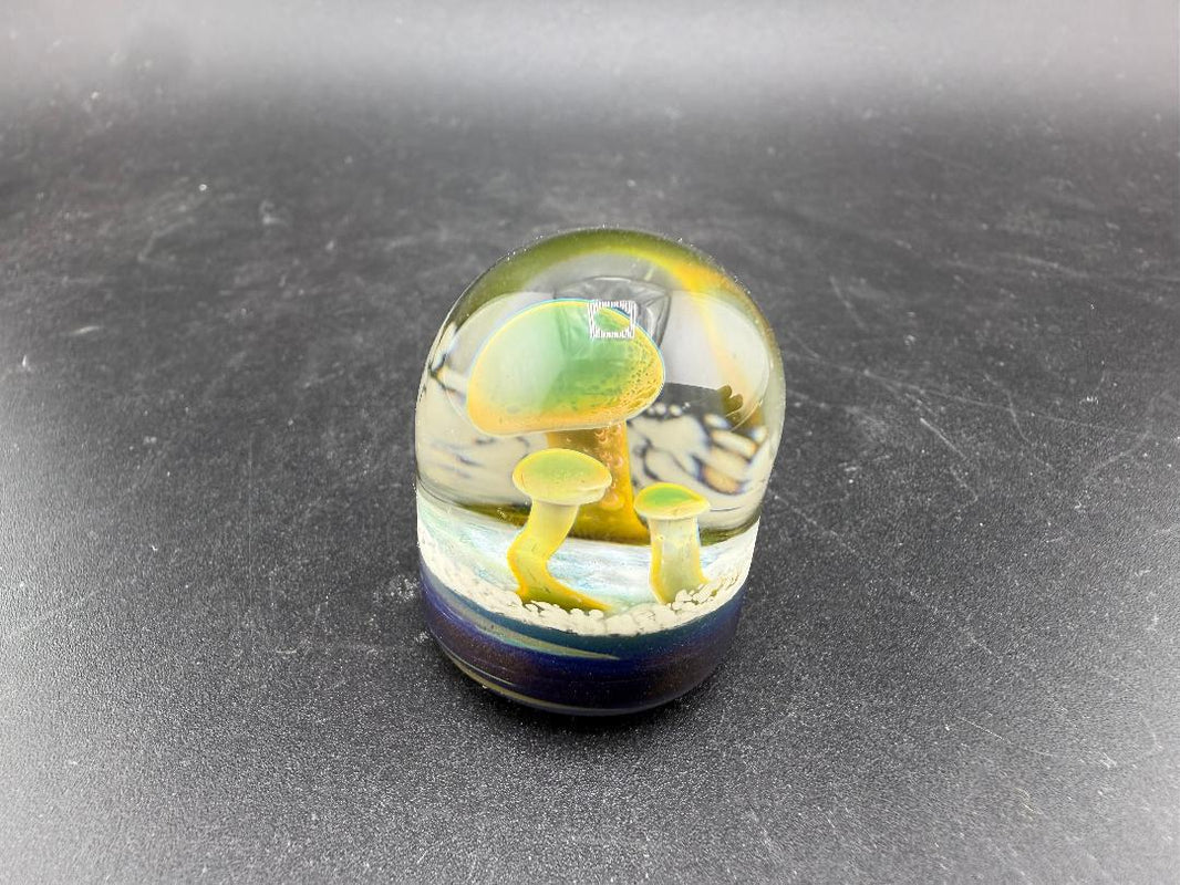 Danny W Glass Marble - 24mm Mushroom Implosion w/ Flat Bottom