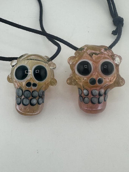 Crondo Glass Pendant - Dia de Losmuertos Skull