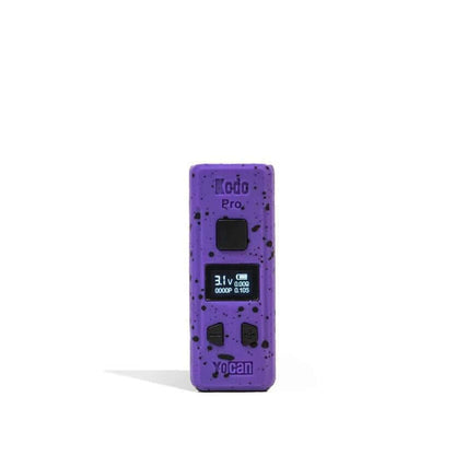 Yocan Kodo Pro 510 battery vaporizer in purple with OLED display and adjustable voltage settings.