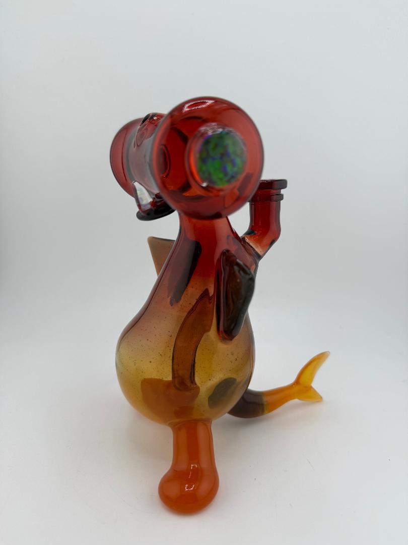 Phatt Mat Glass Red to Orange Fadded Phatt Head Shark 10mm 90°