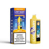 Lost Mary MO20000 Pro disposable vape with pear drop flavor and animated screen, showcasing sleek design and nicotine warning.