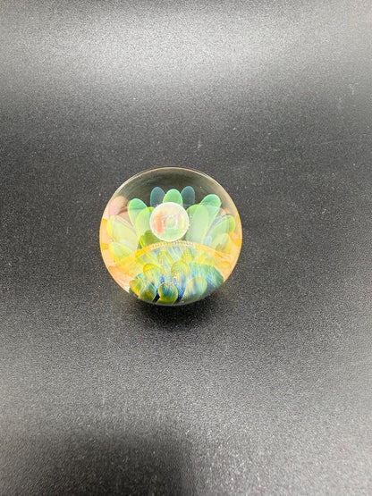 Doc Glass Fumed Marble 1" Marble - Handcrafted glass art with intricate color-shifting effects.