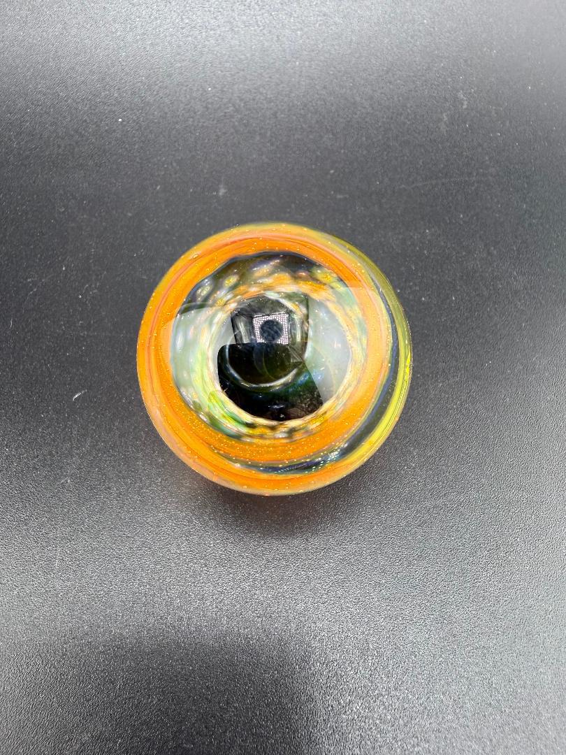 Doc Glass Fumed Marble 1" Marble – Handcrafted glass art with color-shifting effects and swirling patterns.