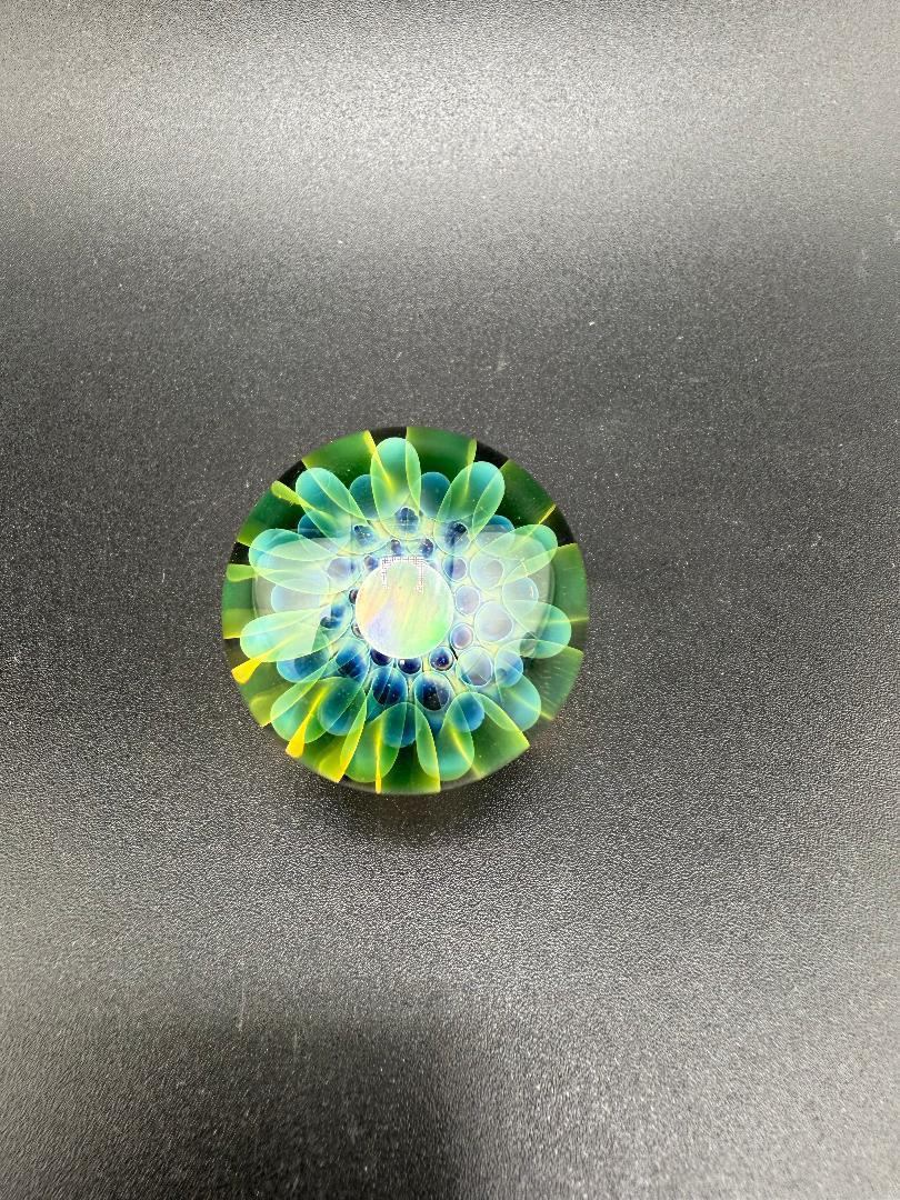 Doc Glass Fumed Marble 1" Marble – Handcrafted glass art with vibrant colors and intricate patterns.