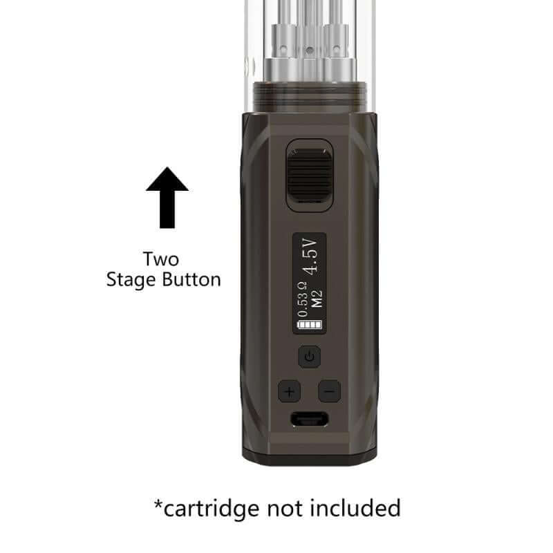 Hamilton Jetstream device showcasing the two-stage button and adjustable voltage features.