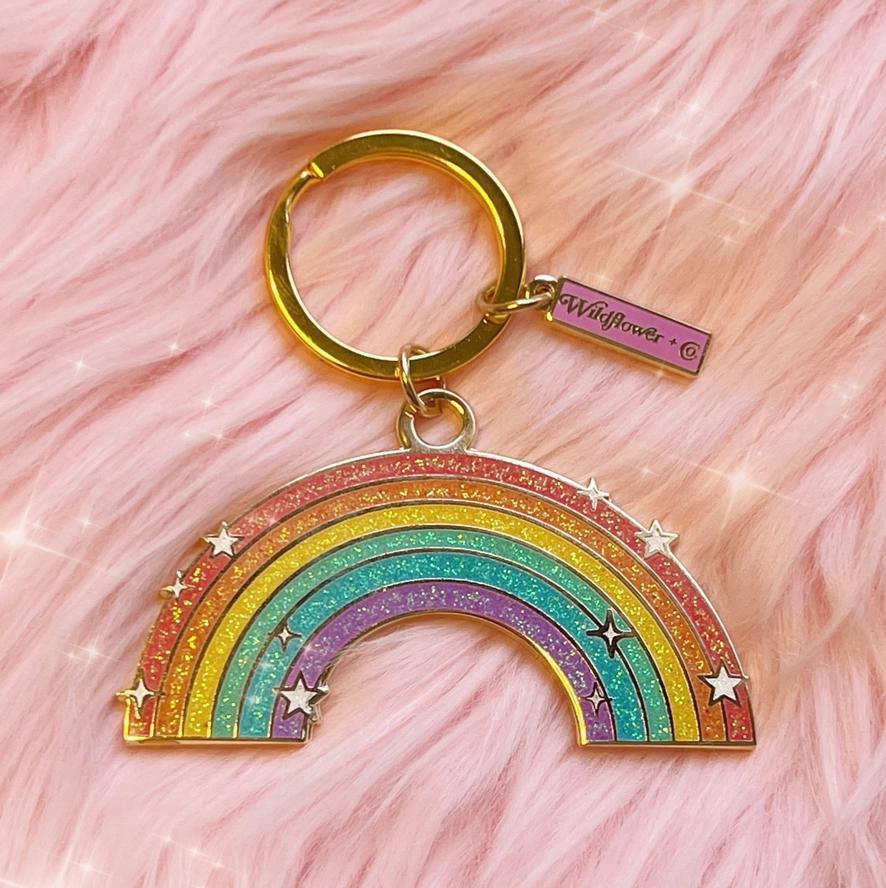 Wildflower Co. Rainbow Keychain