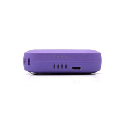 Dazzleaf Dkeii 510 battery in purple, showcasing ergonomic car key shape and USB charging port.