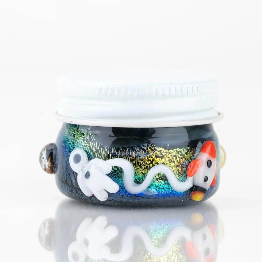 Empire Glassworks Terp Jar with colorful design for preserving terpenes and concentrates in style.