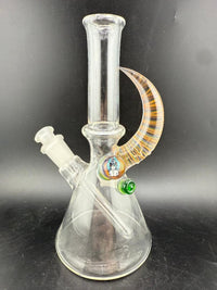 Brando Glass Mini Beaker - Fumed Horn & Anime Girl Millie 10mm 45°