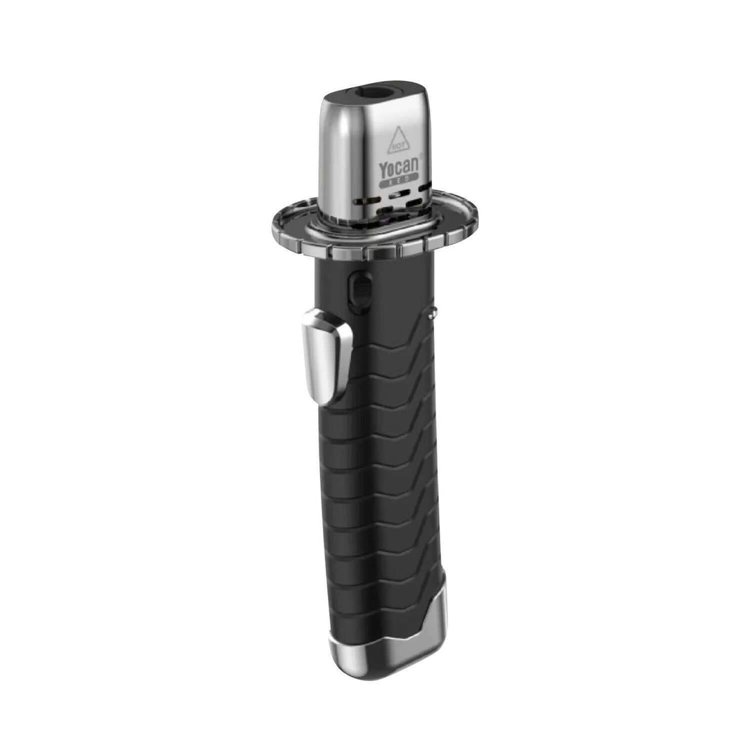 Yocan Red Katana Torch - a sleek and ergonomic torch designed for smokers and vapors, featuring a metallic finish.