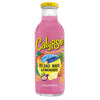 Calypso Island Wave Lemonade 16oz bottle, vibrant pink drink with tropical fruit flavors, refreshing beverage option.