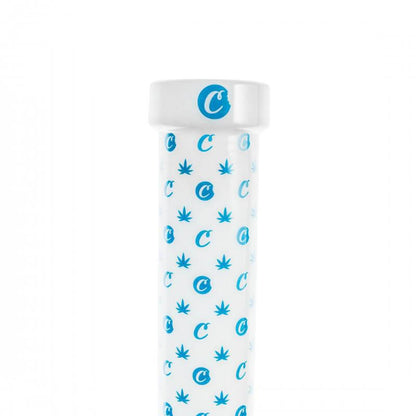 Cookies V Straight Water Pipe in premium borosilicate glass with iconic blue Cookie V design.