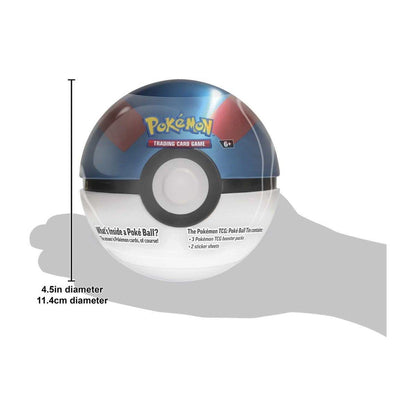 Pokémon TCG Great Ball Tin – 3 Booster Packs & 2 Sticker Sheets