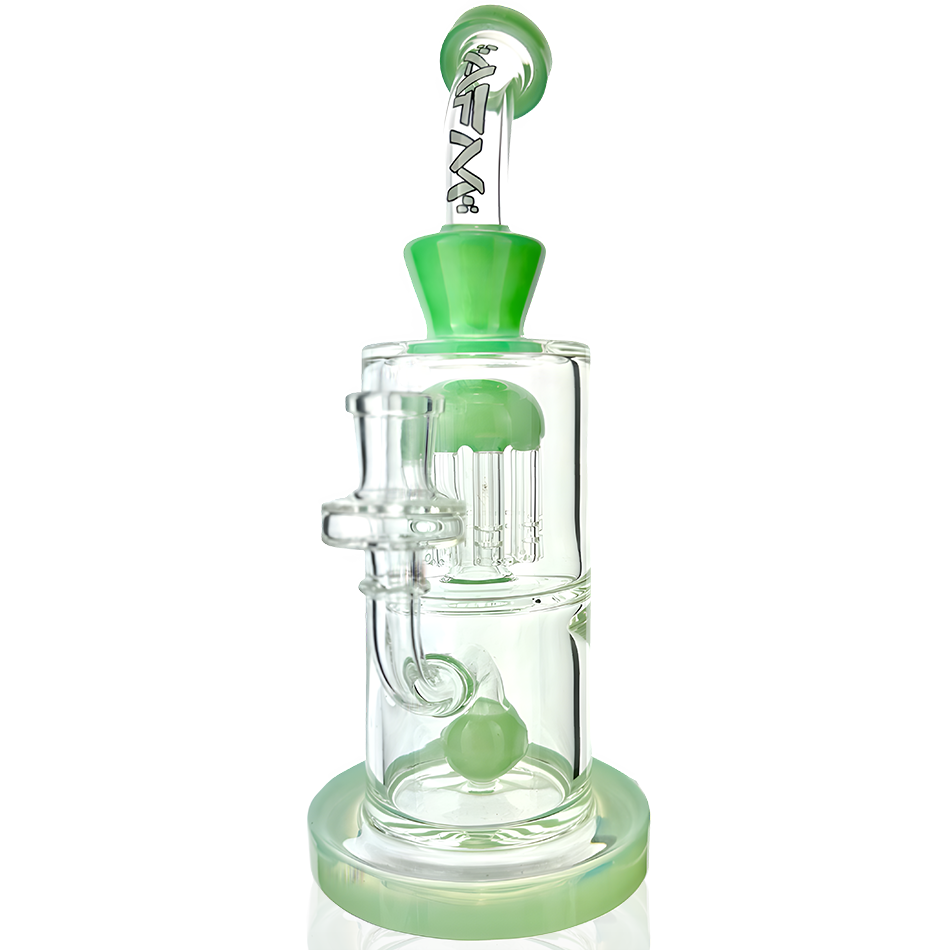 AFM Glass 10" Astor Double Perc Dab Rig M006 14mm 90°