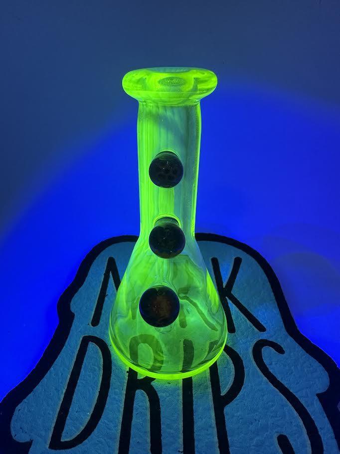 Filla John Glass Mini Beaker - UV Illuminati w/ Millies 10mm 45