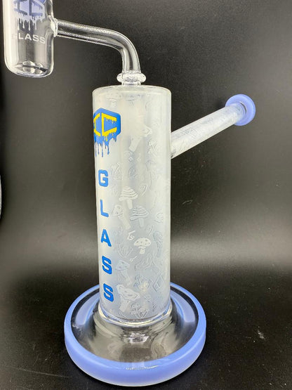 IC Glass 7" Rig Box Set – UV Reactive Bake-On Decal | 14mm 90° Joint | Eye-Catching Daily Driver
