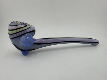 High Grade Glass Gandalf Pipe - Line Worked