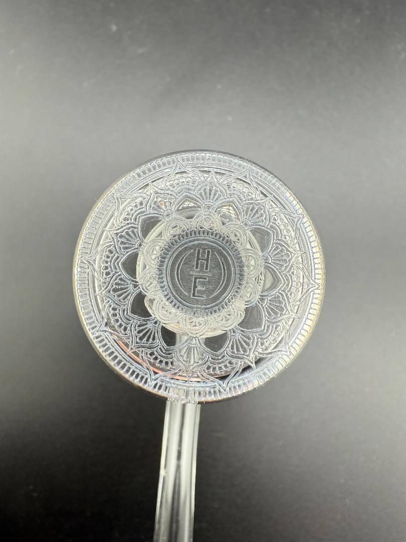 Highly Educated Control Tower Quartz Banger showcasing intricate design and logo, perfect for dabbing enthusiasts.