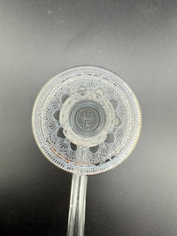 Highly Educated Control Tower Quartz Banger showcasing intricate design and logo, perfect for dabbing enthusiasts.