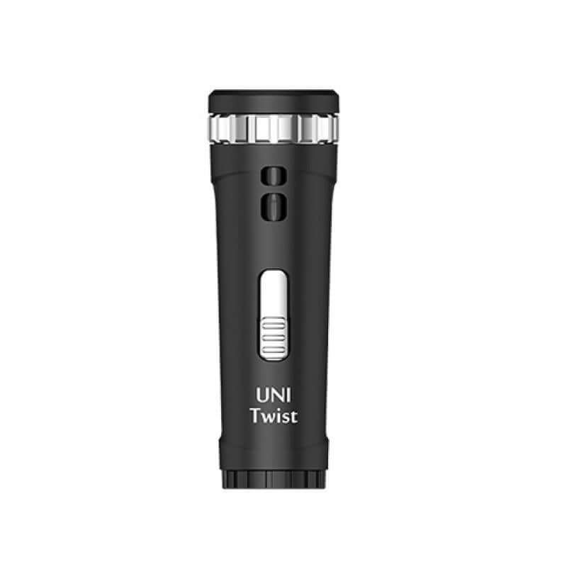 Yocan UNI Twist 510 battery in black, featuring adjustable height and width for universal cartridge compatibility.