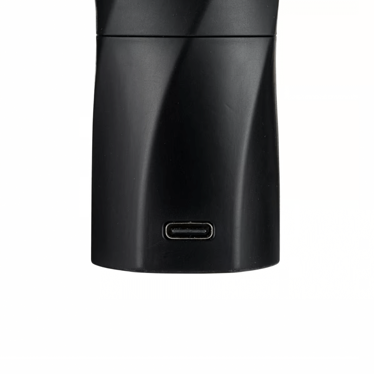 Focus V Aeris smart vaporizer, compact black design with USB-C charging port, perfect for dabbing on-the-go.