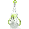 AFM Glass 9" Double Pump Recycler Dab Rig TX078 14mm 90°