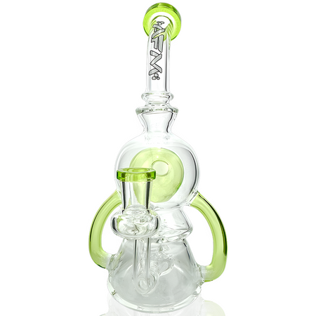AFM Glass 9" Double Pump Recycler Dab Rig TX078 14mm 90°