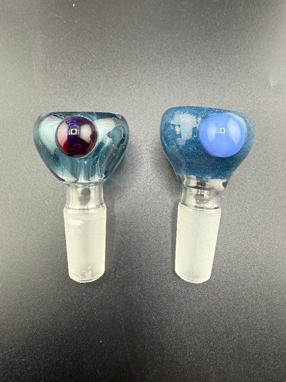 Highgrade Glass Single Color Teal Blue 14mm Bowl piece