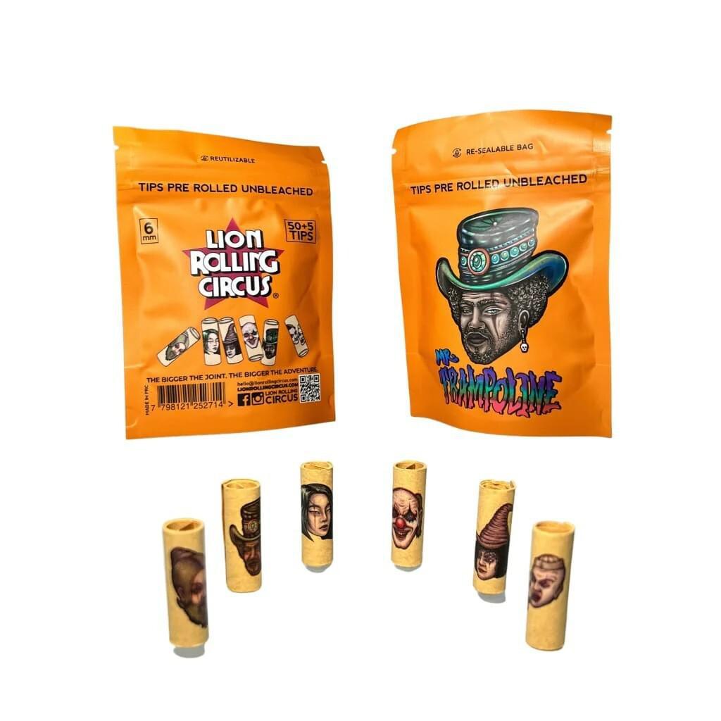 Lion Rolling Circus Unbleached Tips 55ct