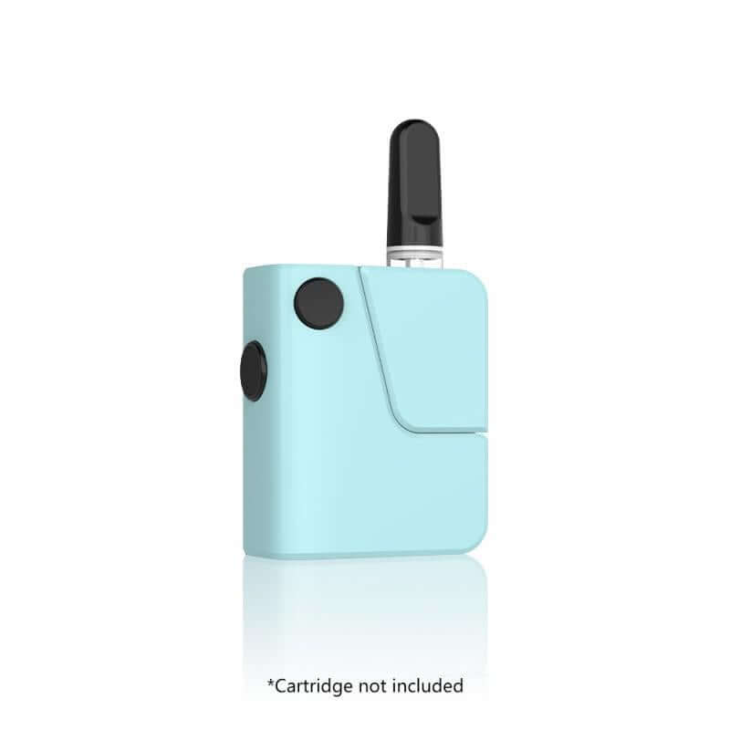 Flaka Pico Cartridge 510 battery in blue, showcasing a compact design with a cartridge placeholder, not included.