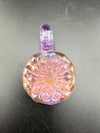 Handcrafted Mcdoogle Glass Retticello Molded Pendy pendant, featuring intricate designs and vibrant colors.