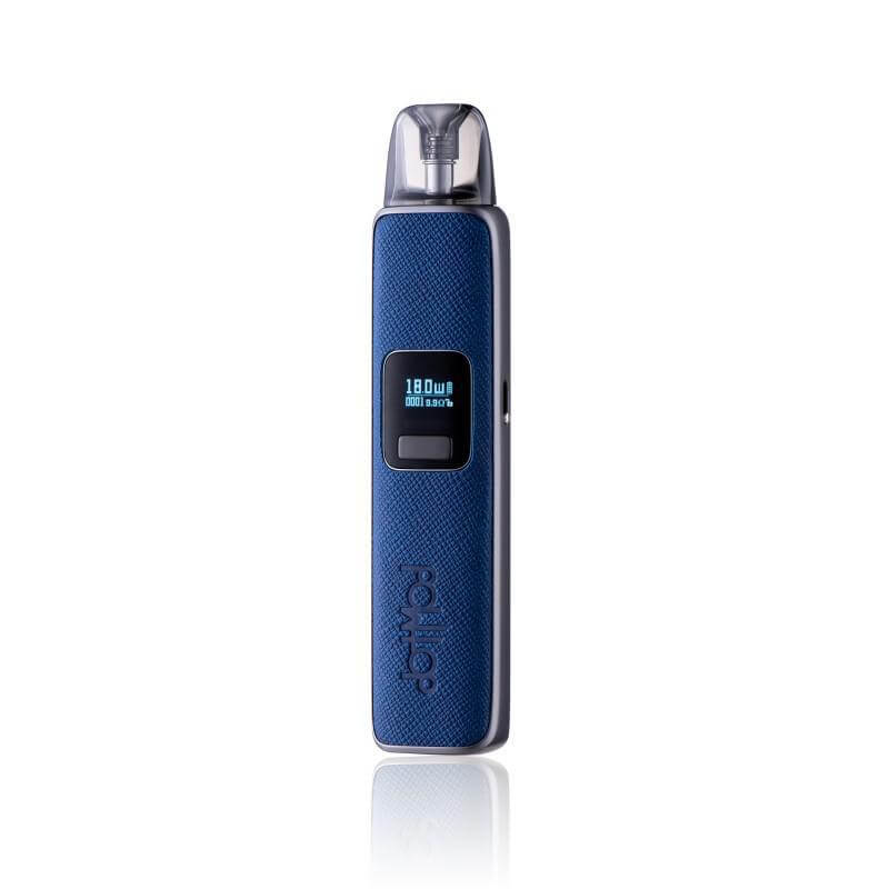 DotMod dotPod Pro Kit in navy blue, showcasing sleek design and adjustable wattage display for enhanced vaping experience.