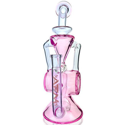 AFM Glass 10" Barrel Blaster Colored Glass Recycler Dab Rig TX108 14mm 90°