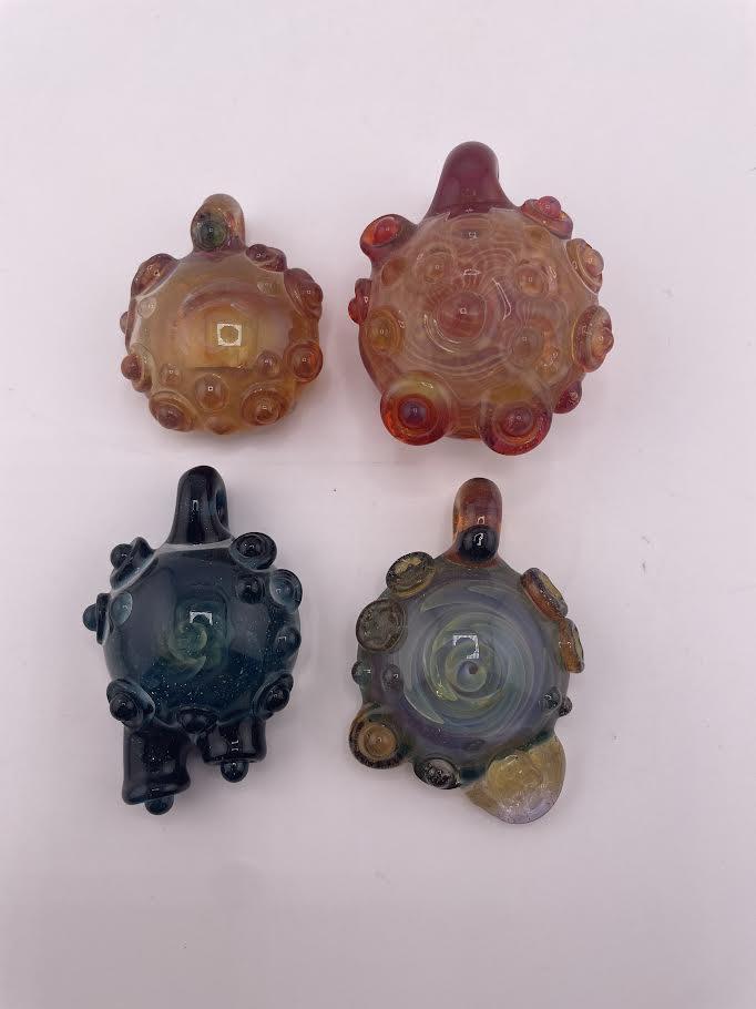 Brando Glass Pendant - Fumed Implosion w/ abstract Attachments