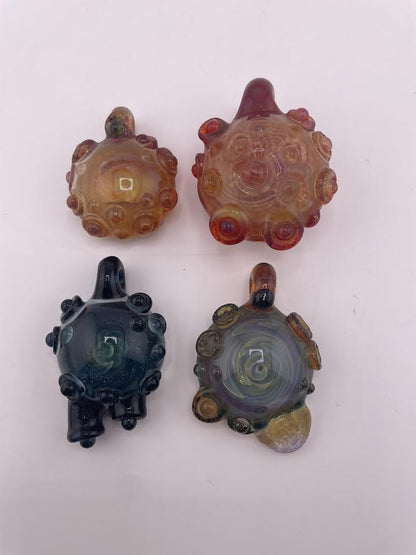 Brando Glass Pendant - Fumed Implosion w/ abstract Attachments