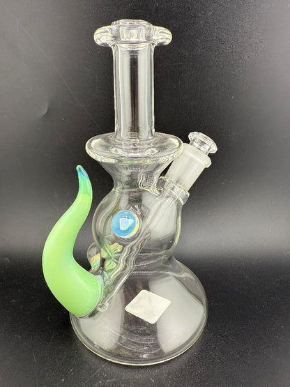 Pugsley Glass Straight Neck Jammer w/ Colored Horn & opal 10mm 45°