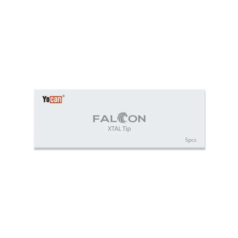 Yocan Falcon XTAL Tip box, includes 5 replacement tips for wax concentrate vaporizing.