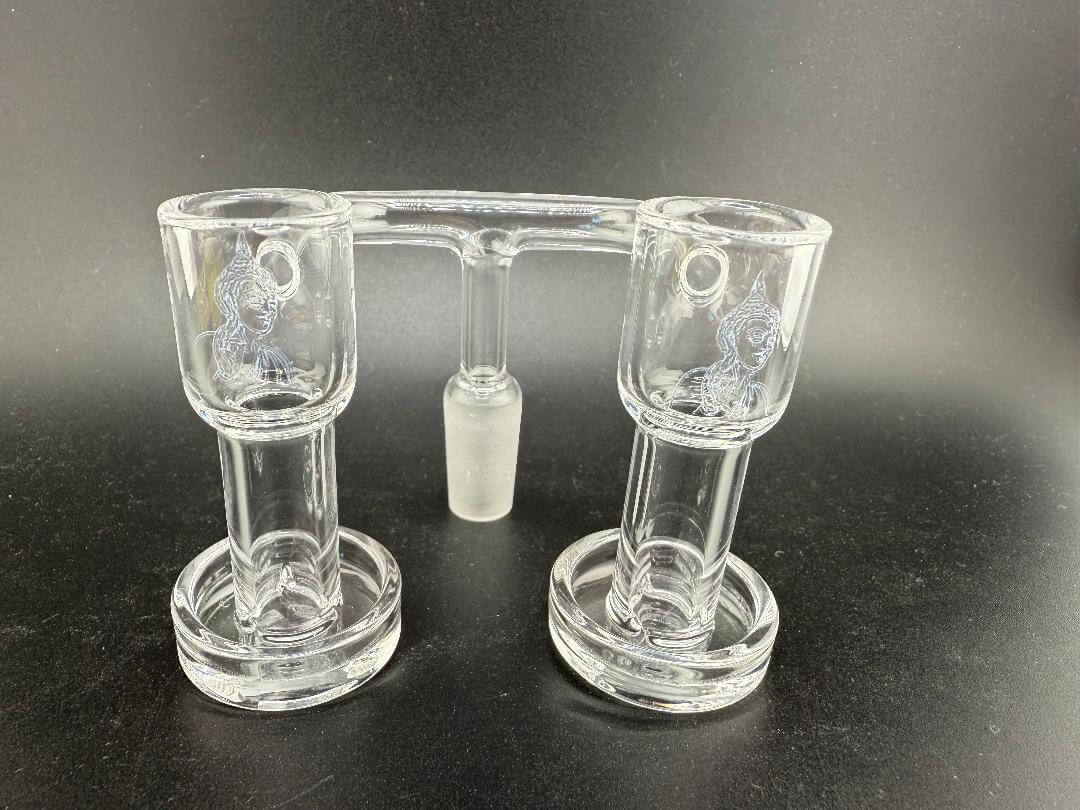 Temple Quartz X2 Slurper Quartz Banger with dual bangers for enhanced dabbing flavor and control.