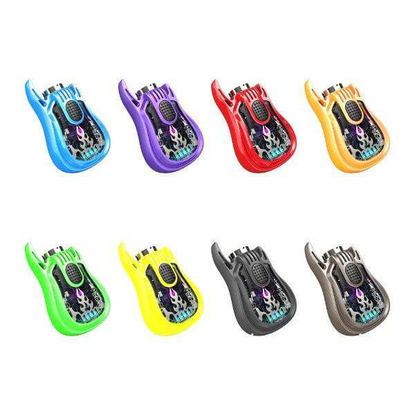 Lookah Guitar 510 battery in multiple colors including blue, purple, red, yellow, green, and black.