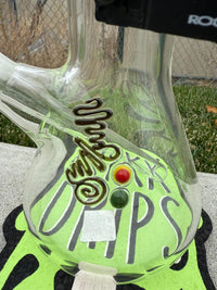 ROOR Glass 14" Beaker 50 x 7mm Thick 14mm 45° - Green